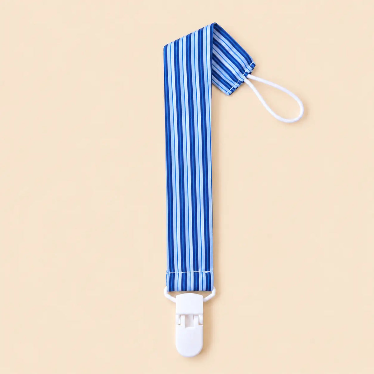 Chupetero de tela con pinza Nantes azul | BAPUM