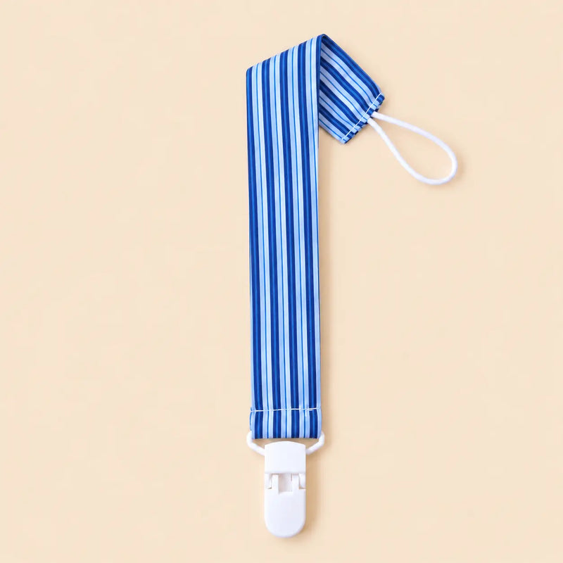 Chupetero de tela con pinza Nantes azul | BAPUM