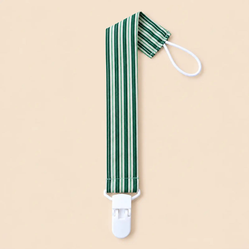 Chupetero de tela con pinza Nantes verde | BAPUM