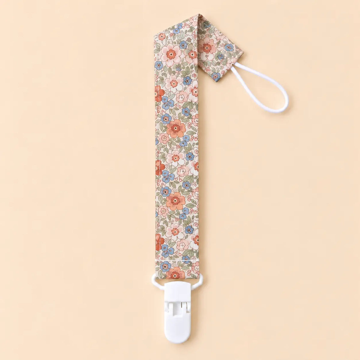 Chupetero de tela con pinza Volterra beige | BAPUM