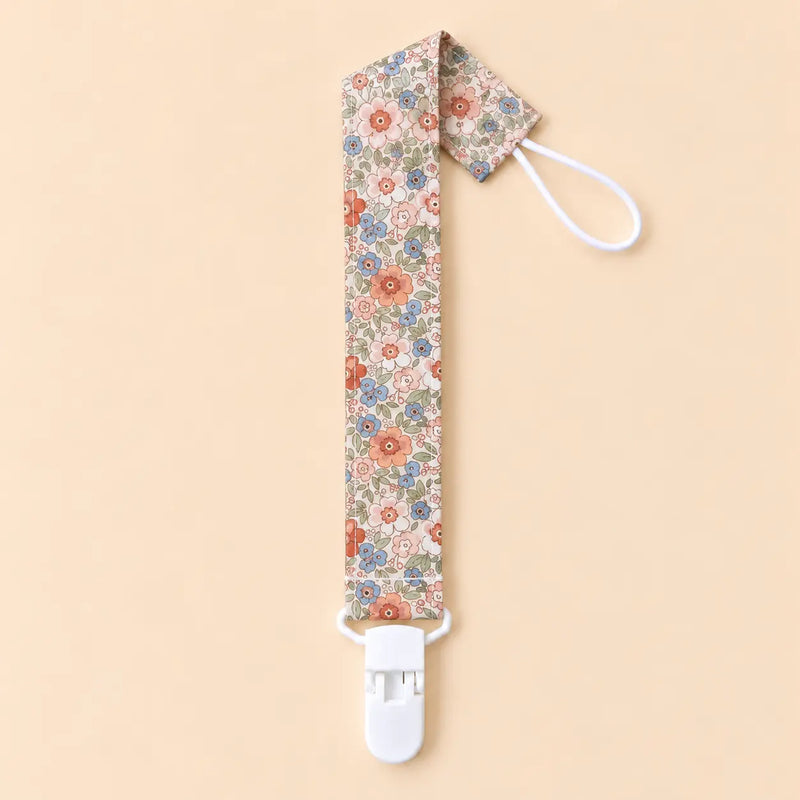 Chupetero de tela con pinza Volterra beige | BAPUM