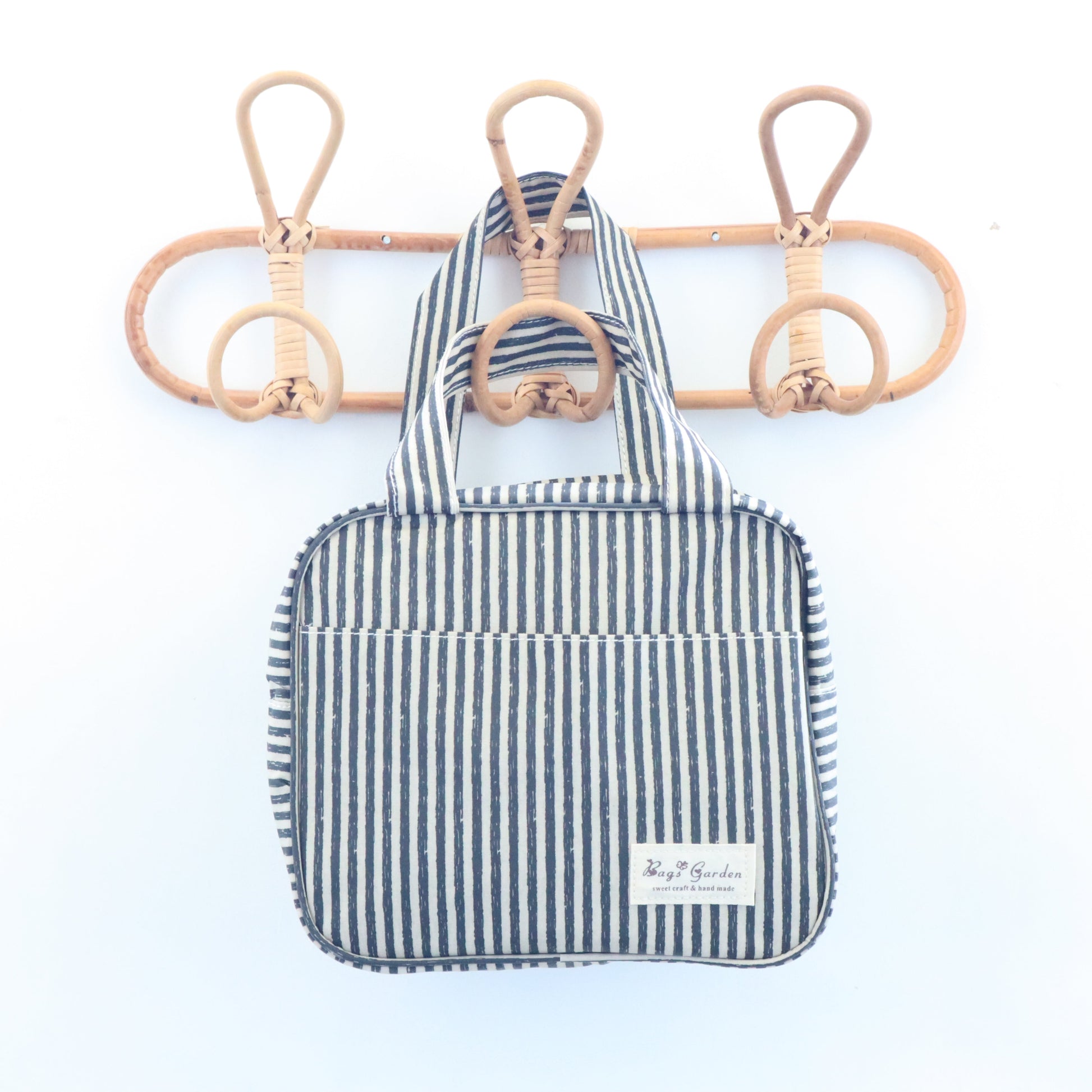 Bags Garden bolso de mano Cofre mini waterproof Rayas Negro Bags Garden Bags Garden