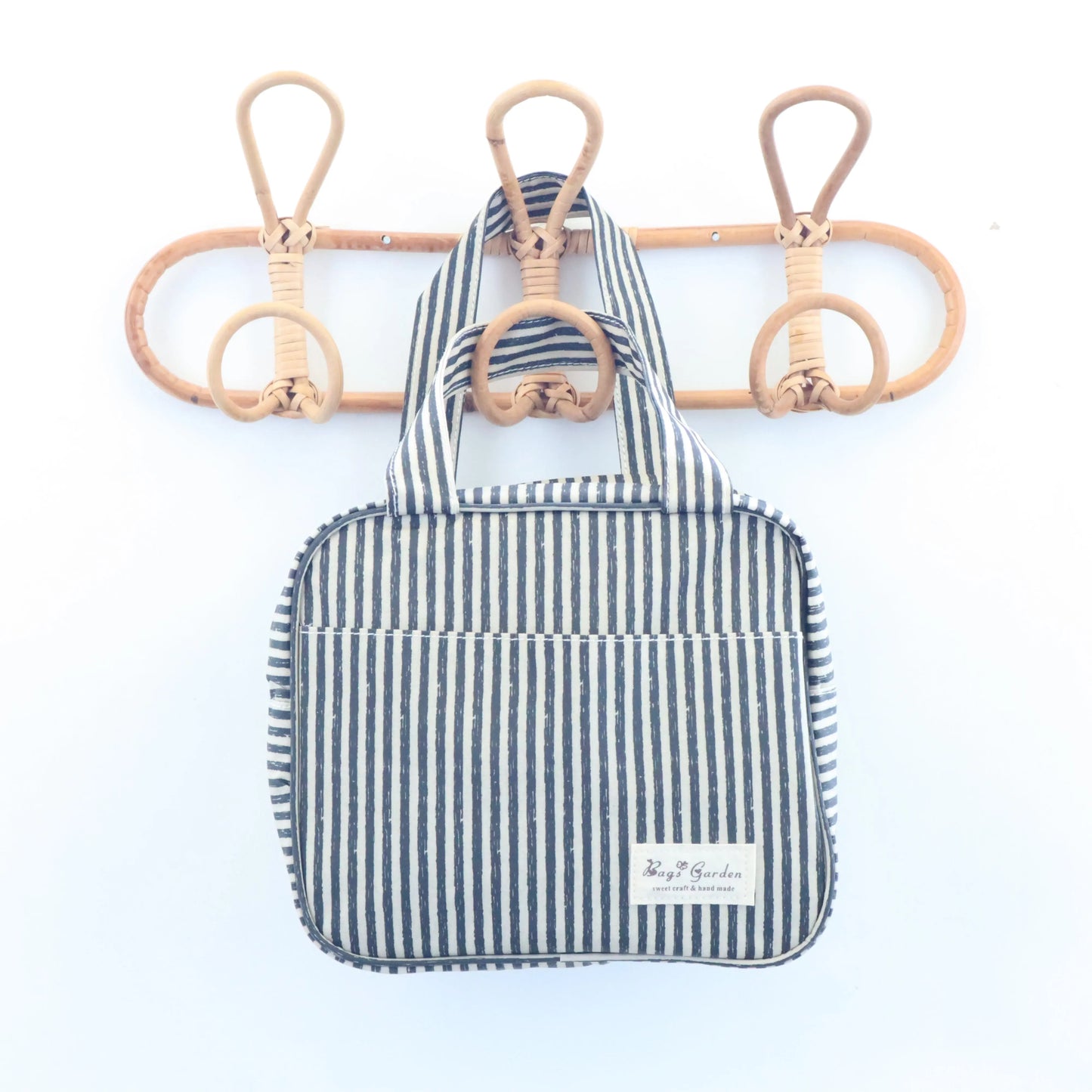 Bags Garden bolso de mano Cofre mini waterproof Rayas Negro Bags Garden Bags Garden