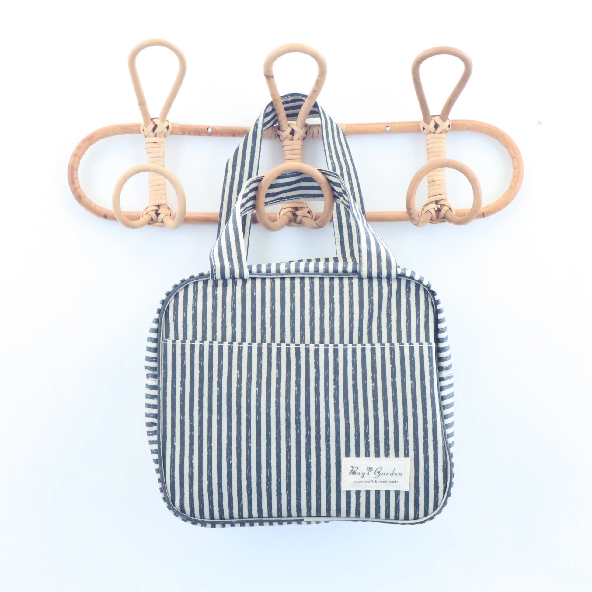Bags Garden bolso de mano Cofre mini waterproof Rayas Negro Bags Garden Bags Garden