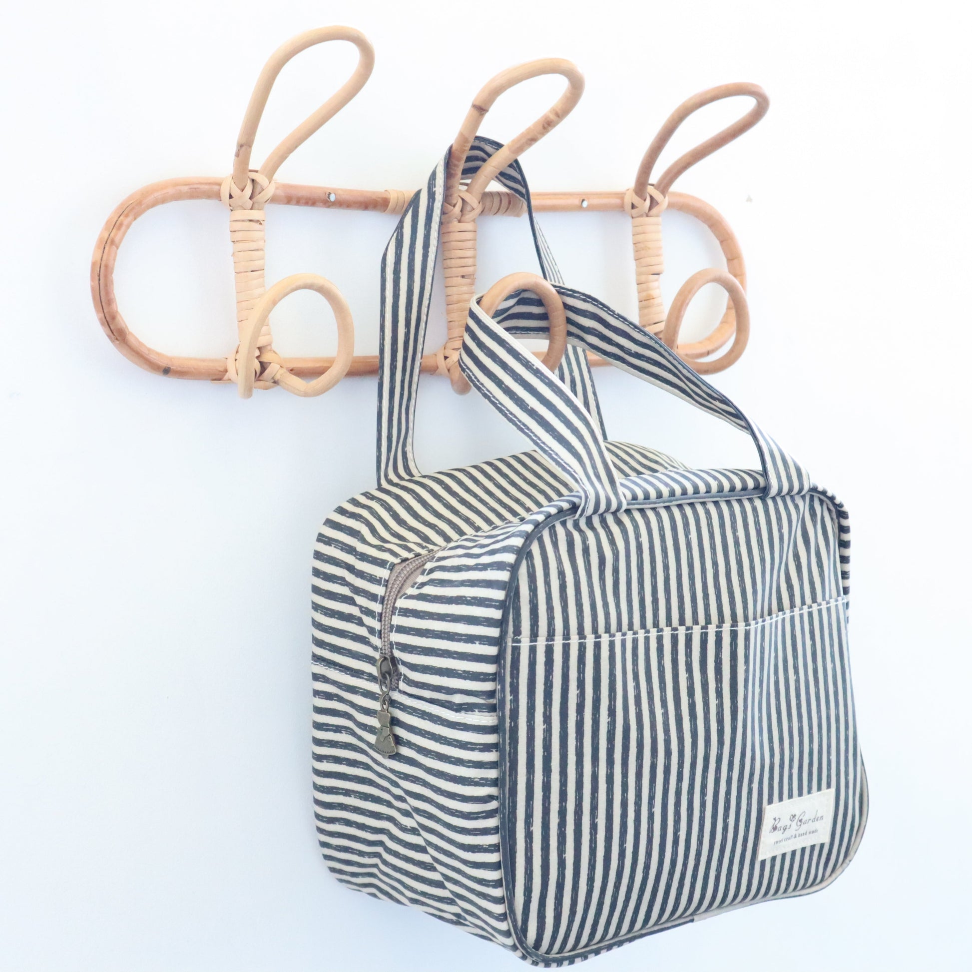 Bags Garden bolso de mano Cofre mini waterproof Rayas Negro Bags Garden Bags Garden