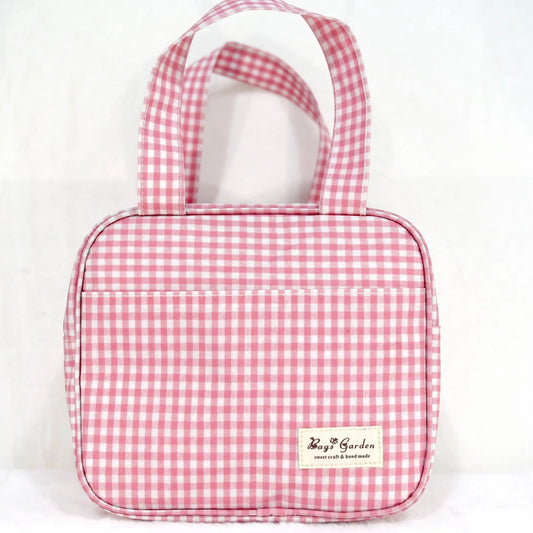 Bags Garden bolso de mano Cofre mini waterproof Vichy Rosa Bags Garden Bags Garden