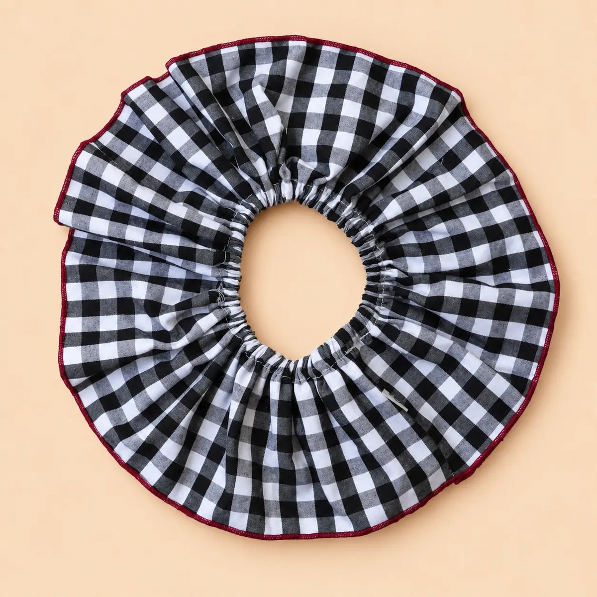 Cuello de volante quita y pon Vichy negro | BAPUM
