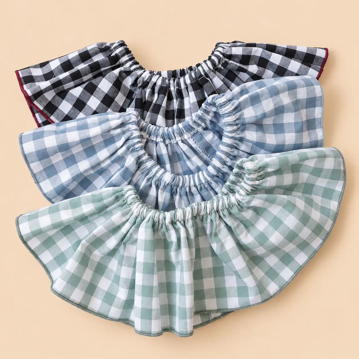 Cuello de volante quita y pon Vichy menta | BAPUM