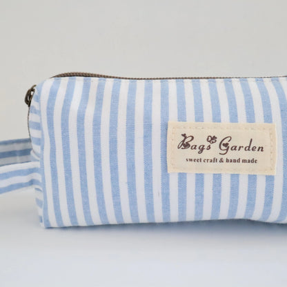 Bags Garden bolso de mano Estuche de Algodón Bags Garden Raya ancha Azulado Bags Garden