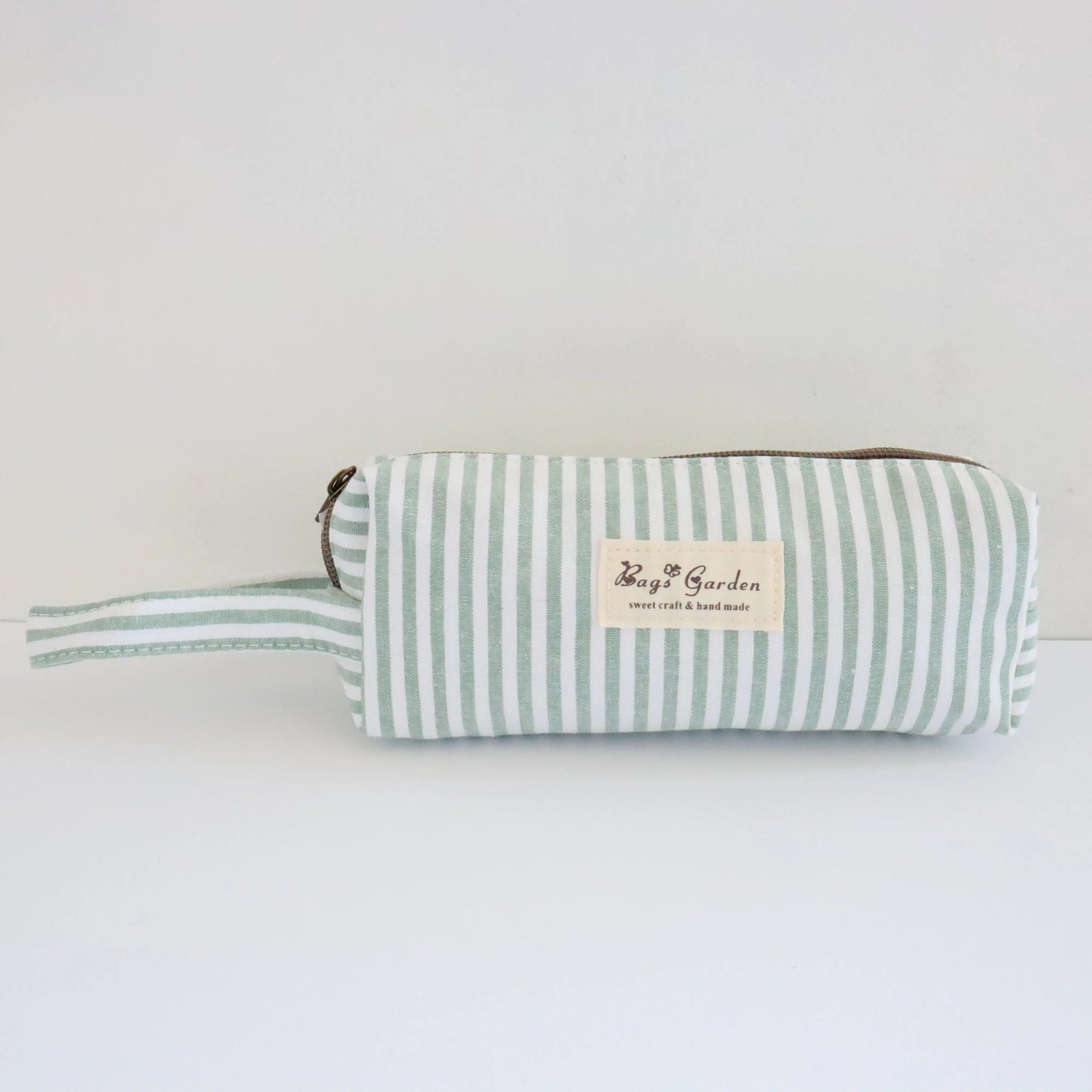 Bags Garden bolso de mano Estuche de Algodón Bags Garden Raya ancha Mint Bags Garden
