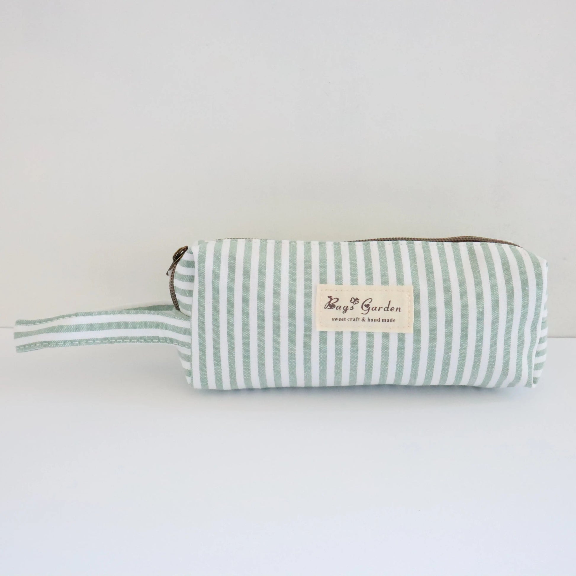 Bags Garden bolso de mano Estuche de Algodón Bags Garden Raya ancha Mint Bags Garden