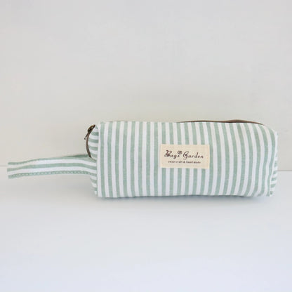 Bags Garden bolso de mano Estuche de Algodón Bags Garden Raya ancha Mint Bags Garden