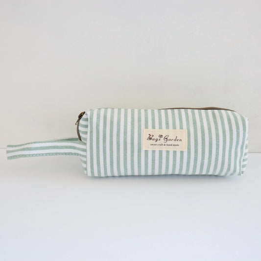 Bags Garden bolso de mano Estuche de Algodón Bags Garden Raya ancha Mint Bags Garden