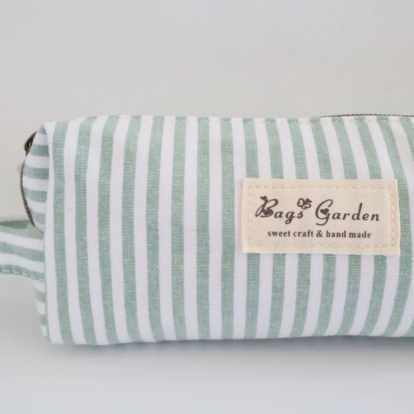 Bags Garden bolso de mano Estuche de Algodón Bags Garden Raya ancha Mint Bags Garden