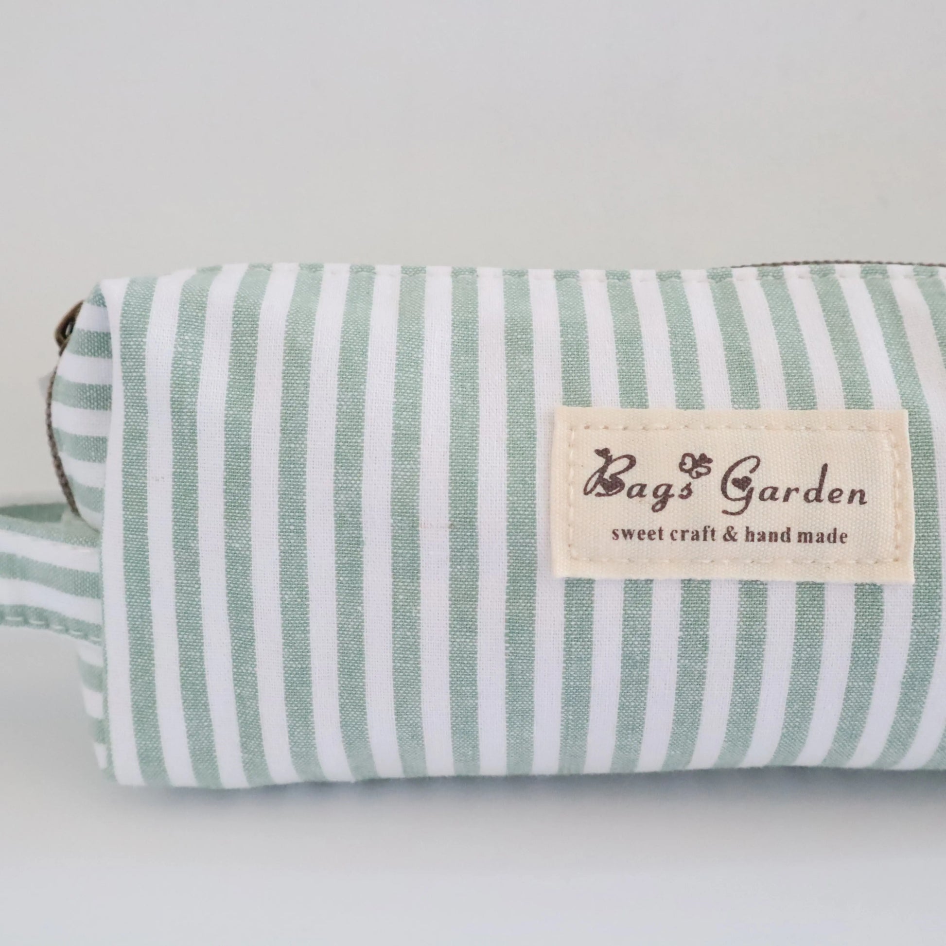 Bags Garden bolso de mano Estuche de Algodón Bags Garden Raya ancha Mint Bags Garden