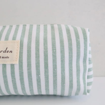 Bags Garden bolso de mano Estuche de Algodón Bags Garden Raya ancha Mint Bags Garden