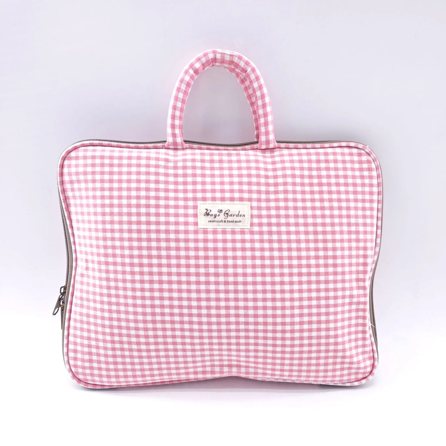 Bags Garden bolso de mano Funda Ordenador algodón Vichy Rosa Bags Garden Bags Garden