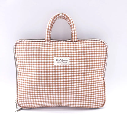 Bags Garden bolso de mano Funda Ordenador algodón Vichy Toffee Bags Garden Bags Garden