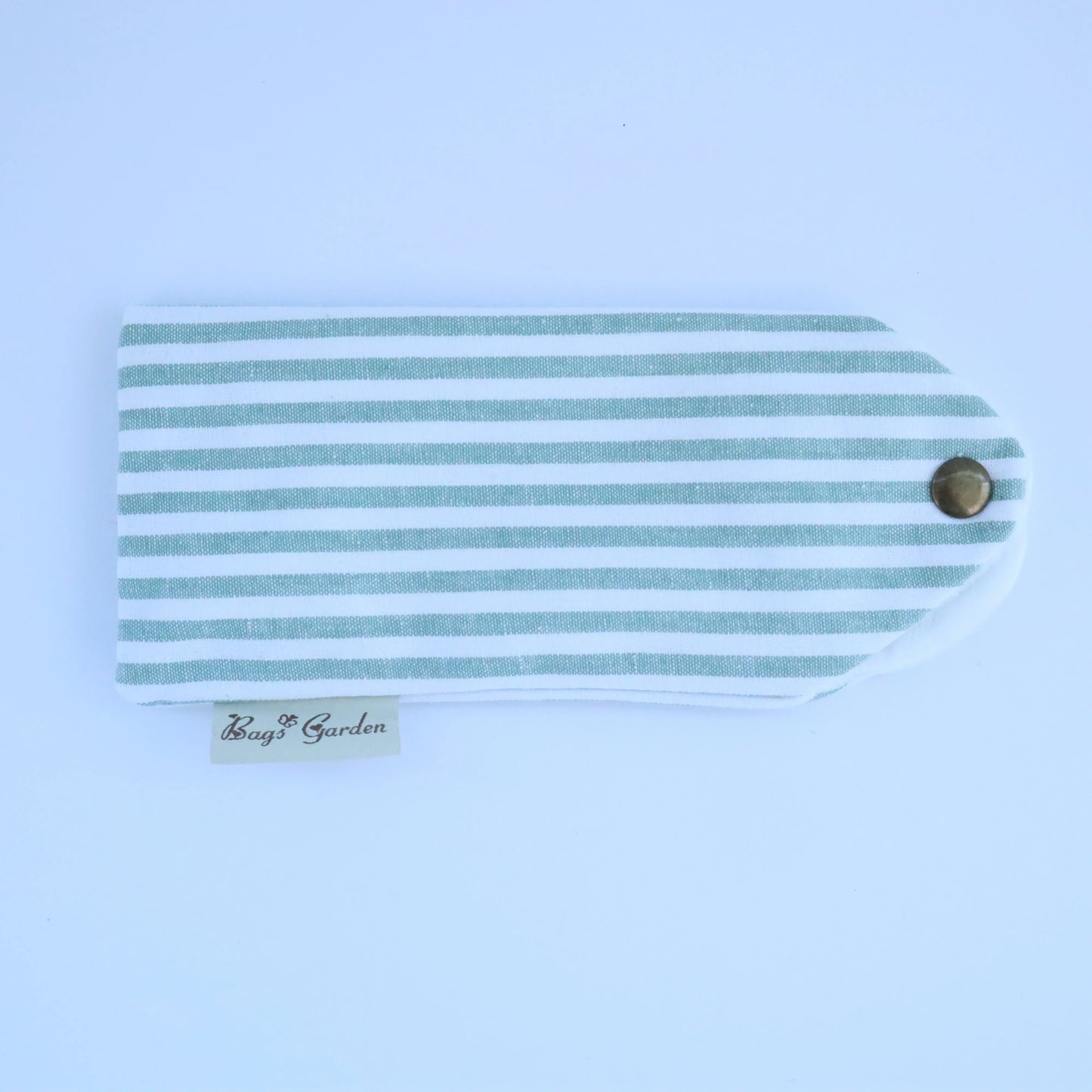 Bags Garden bolso de mano Funda de Gafas de Algodón Bags Garden Raya ancha Mint Bags Garden