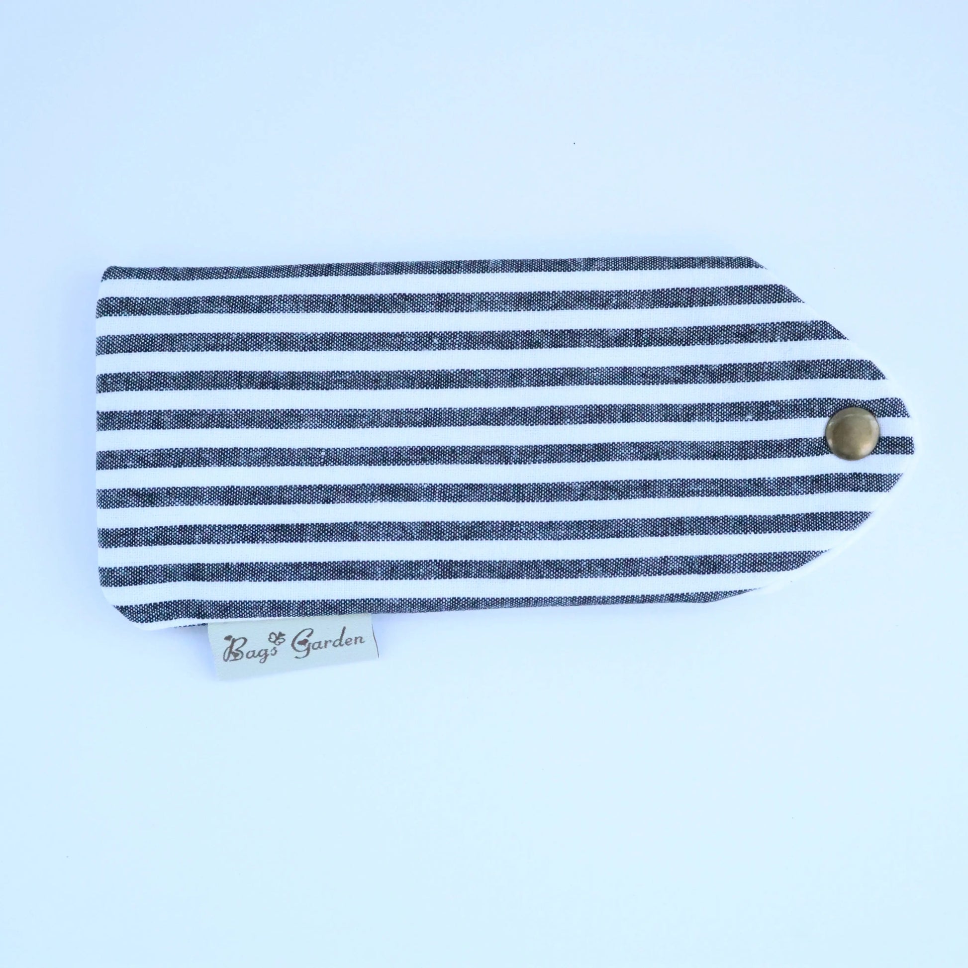 Bags Garden bolso de mano Funda de Gafas de Algodón Bags Garden Raya ancha Negro Bags Garden