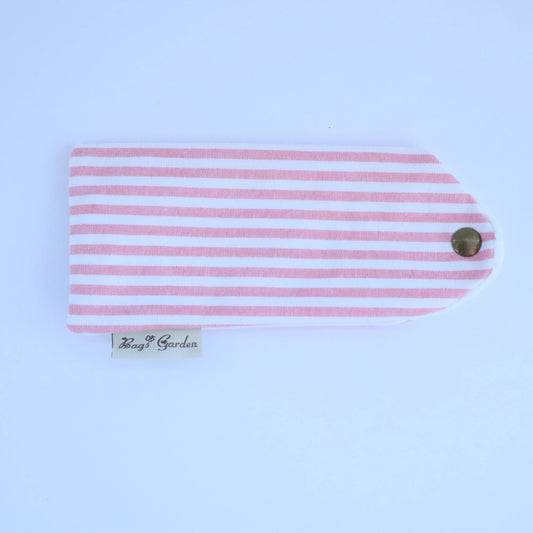 Bags Garden bolso de mano Funda de Gafas de Algodón Bags Garden Raya ancha Rosa Bags Garden