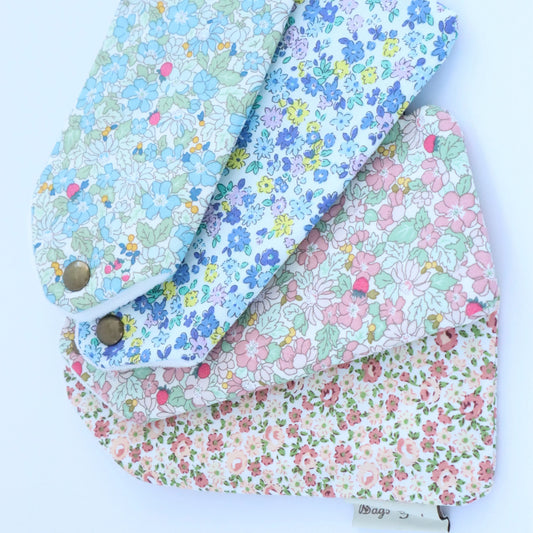 Bags Garden bolso de mano Funda de Gafas de Algodón Bags Garden floral Crema Bags Garden