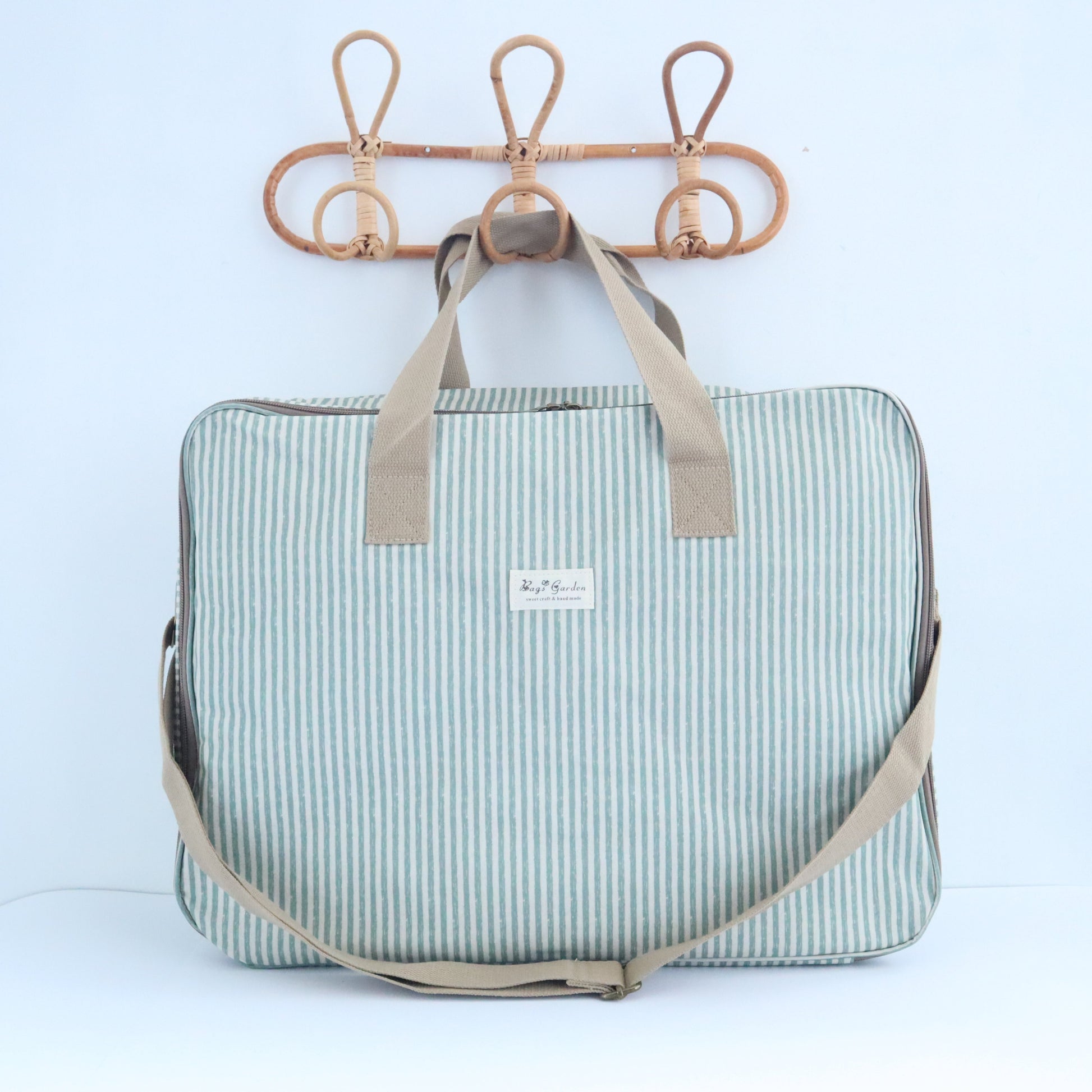 Bags Garden maleta Maleta de maternidad impermeable Bags Garden Rayas Mint Bags Garden
