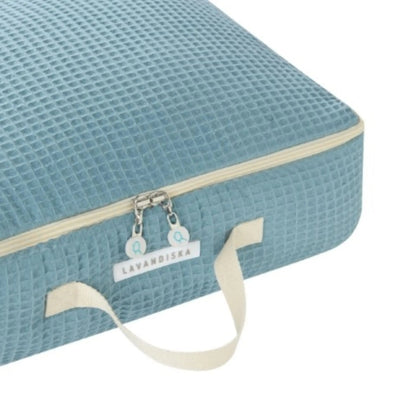 Maleta de maternidad Bapum Kids Maleta de maternidad para Hospital Waffle azul