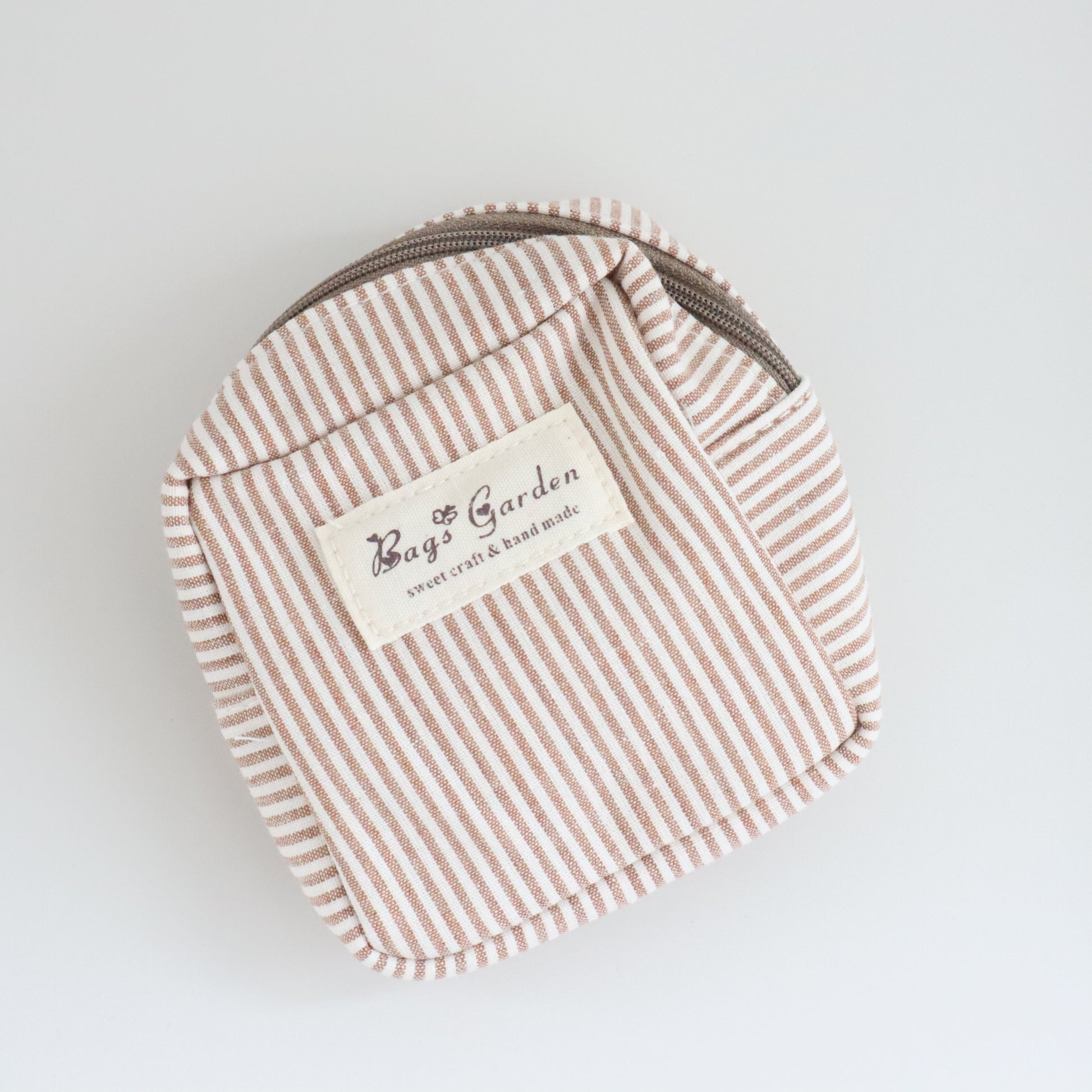 Bags Garden bolso de mano Mini pouch algodón Rayas Beige Bags Garden Bags Garden