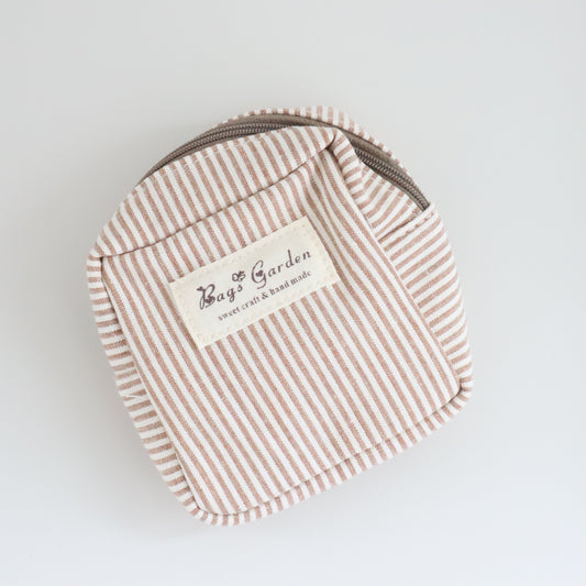 Bags Garden bolso de mano Mini pouch algodón Rayas Beige Bags Garden Bags Garden