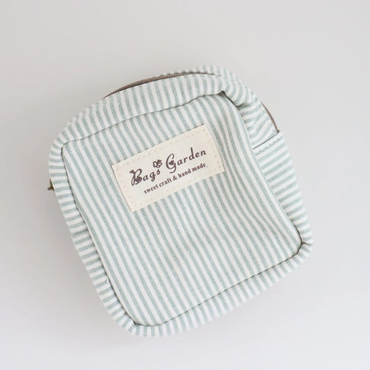 Bags Garden bolso de mano Mini pouch algodón Rayas Mint Bags Garden Bags Garden