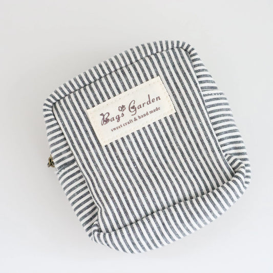 Bags Garden bolso de mano Mini pouch algodón Rayas Negro Bags Garden Bags Garden