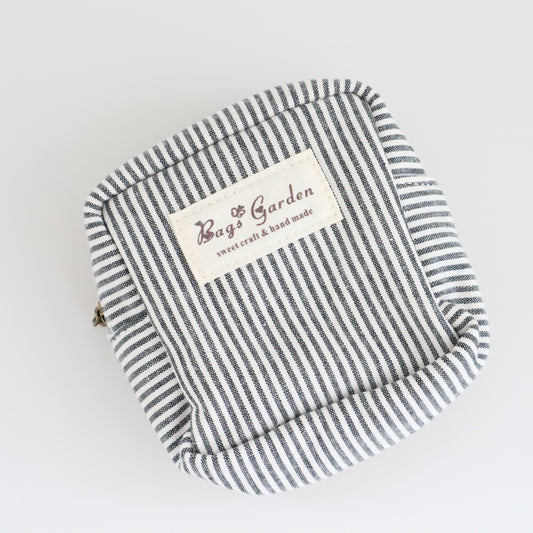 Bags Garden bolso de mano Mini pouch algodón Rayas Negro Bags Garden Bags Garden