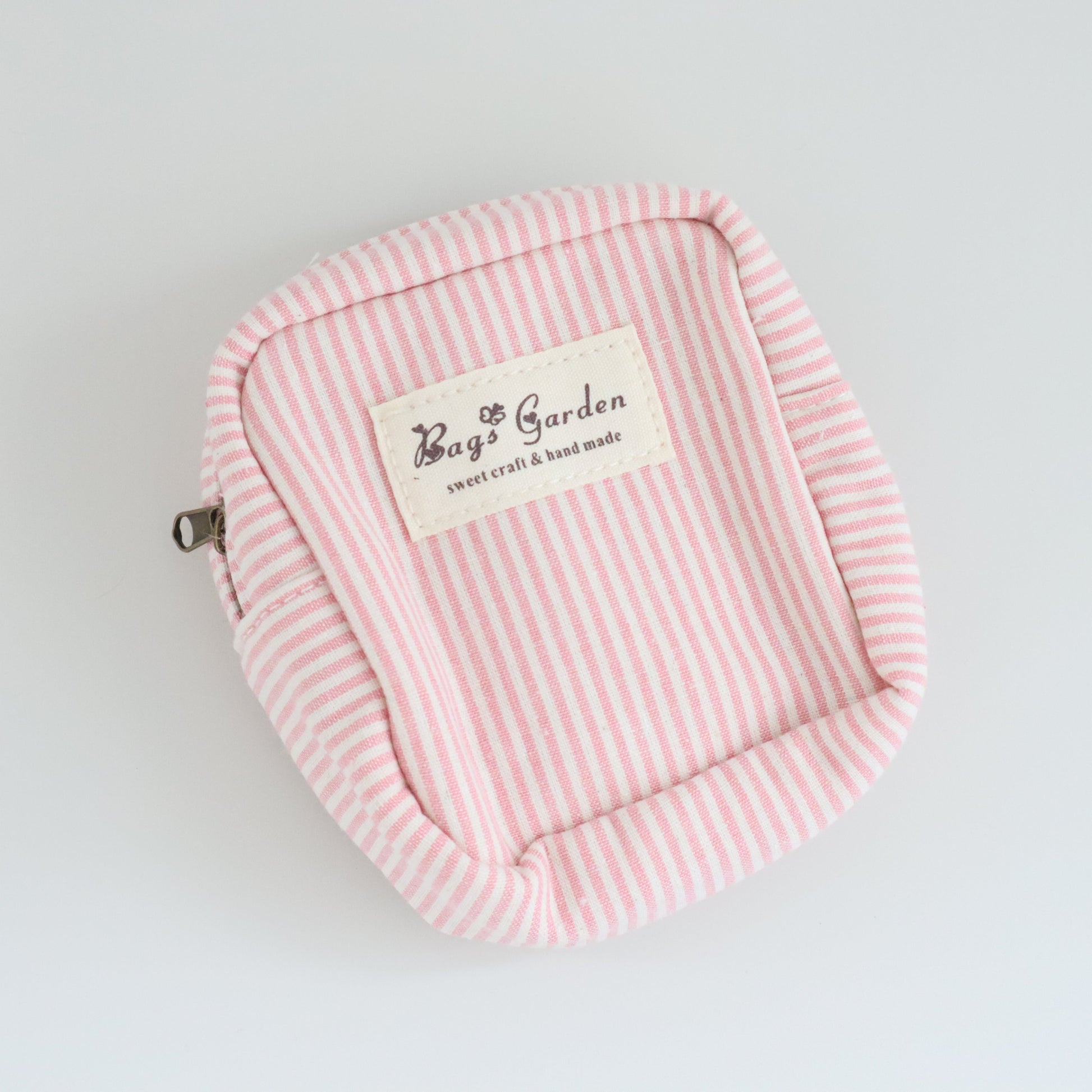 Bags Garden bolso de mano Mini pouch algodón Rayas Rosa Bags Garden Bags Garden