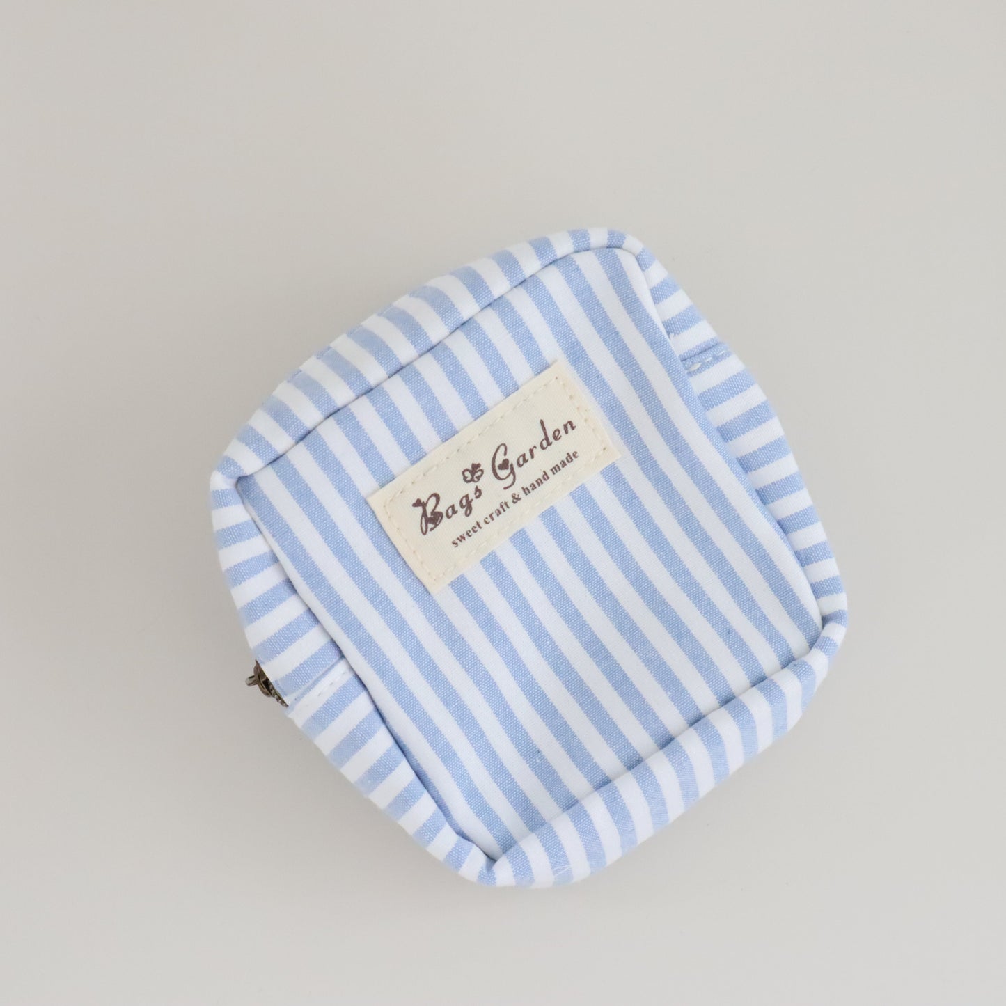 Bags Garden bolso de mano Mini pouch algodón Rayas ancha Azulado Bags Garden Bags Garden