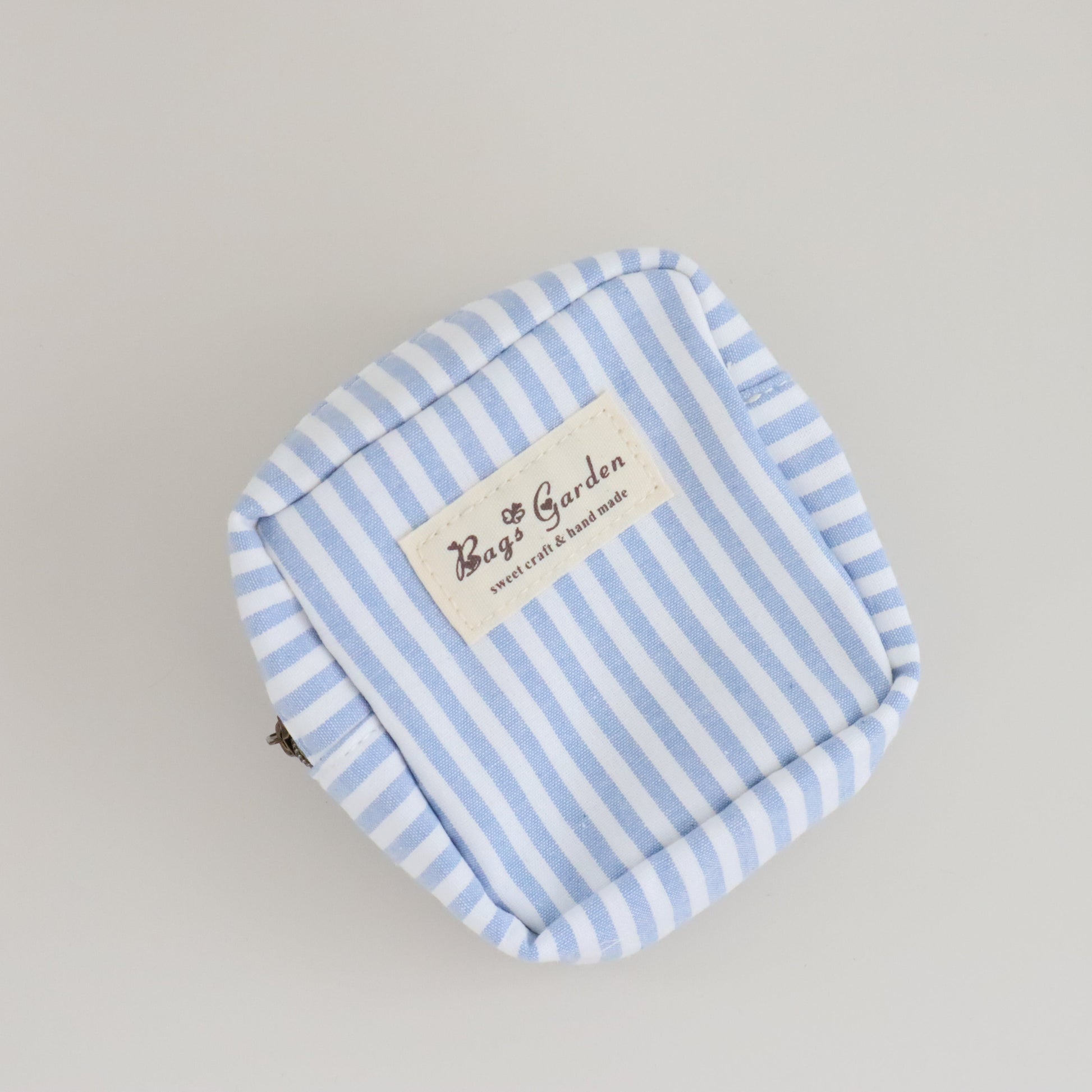 Bags Garden bolso de mano Mini pouch algodón Rayas ancha Azulado Bags Garden Bags Garden