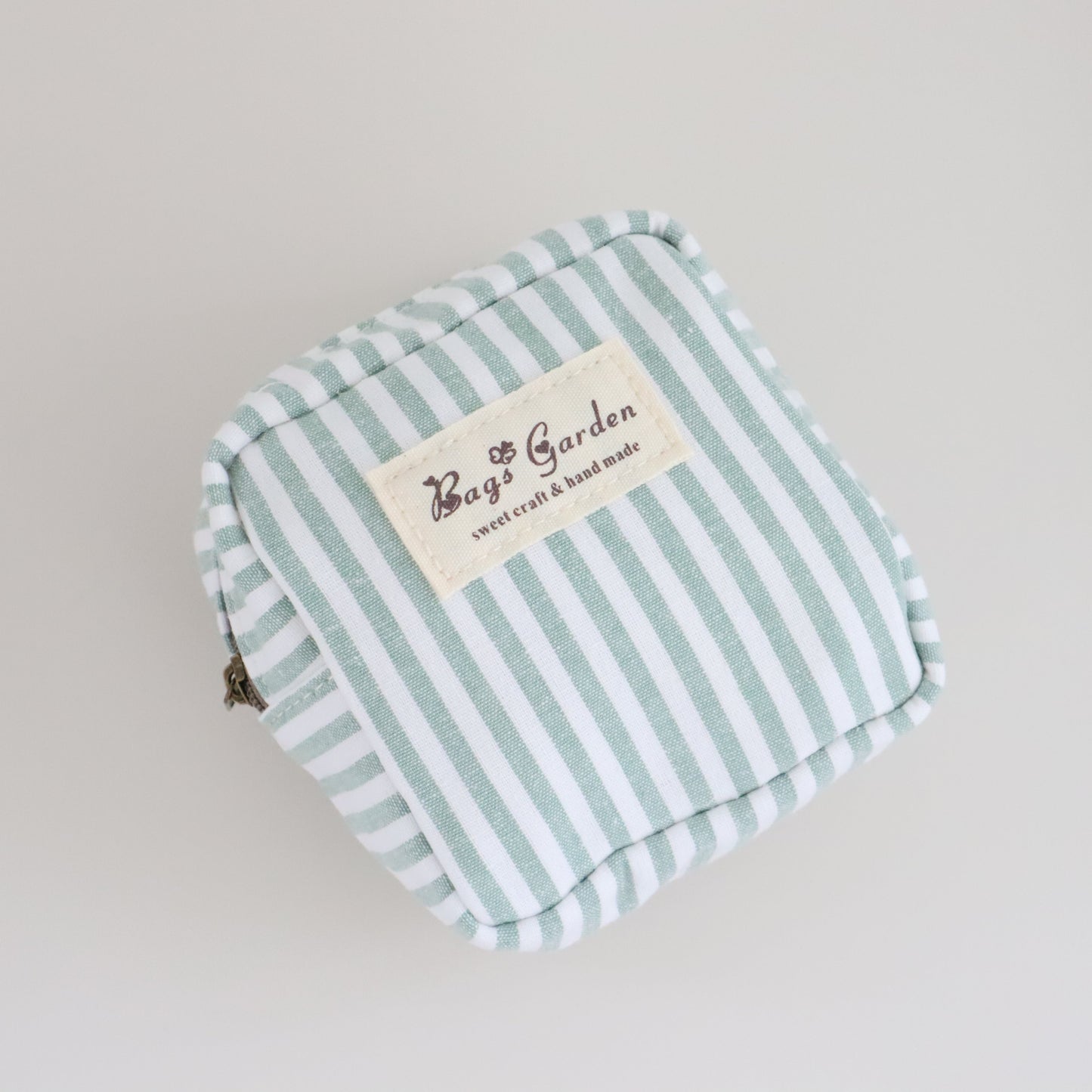 Bags Garden bolso de mano Mini pouch algodón Rayas ancha Mint Bags Garden Bags Garden