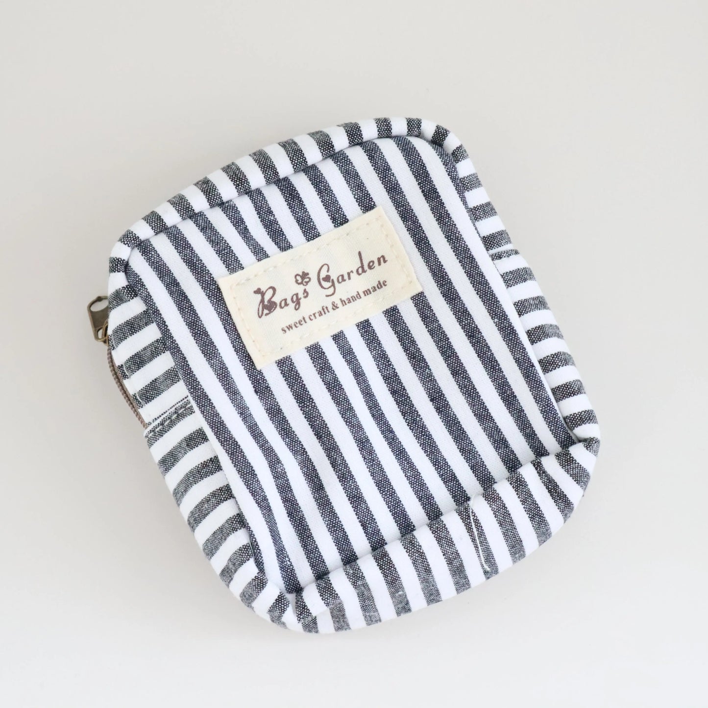Bags Garden bolso de mano Mini pouch algodón Rayas ancha Negro Bags Garden Bags Garden