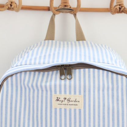 Bags Garden mochila Mochila maxi algodon Raya ancha Azulado Bags Garden Bags Garden