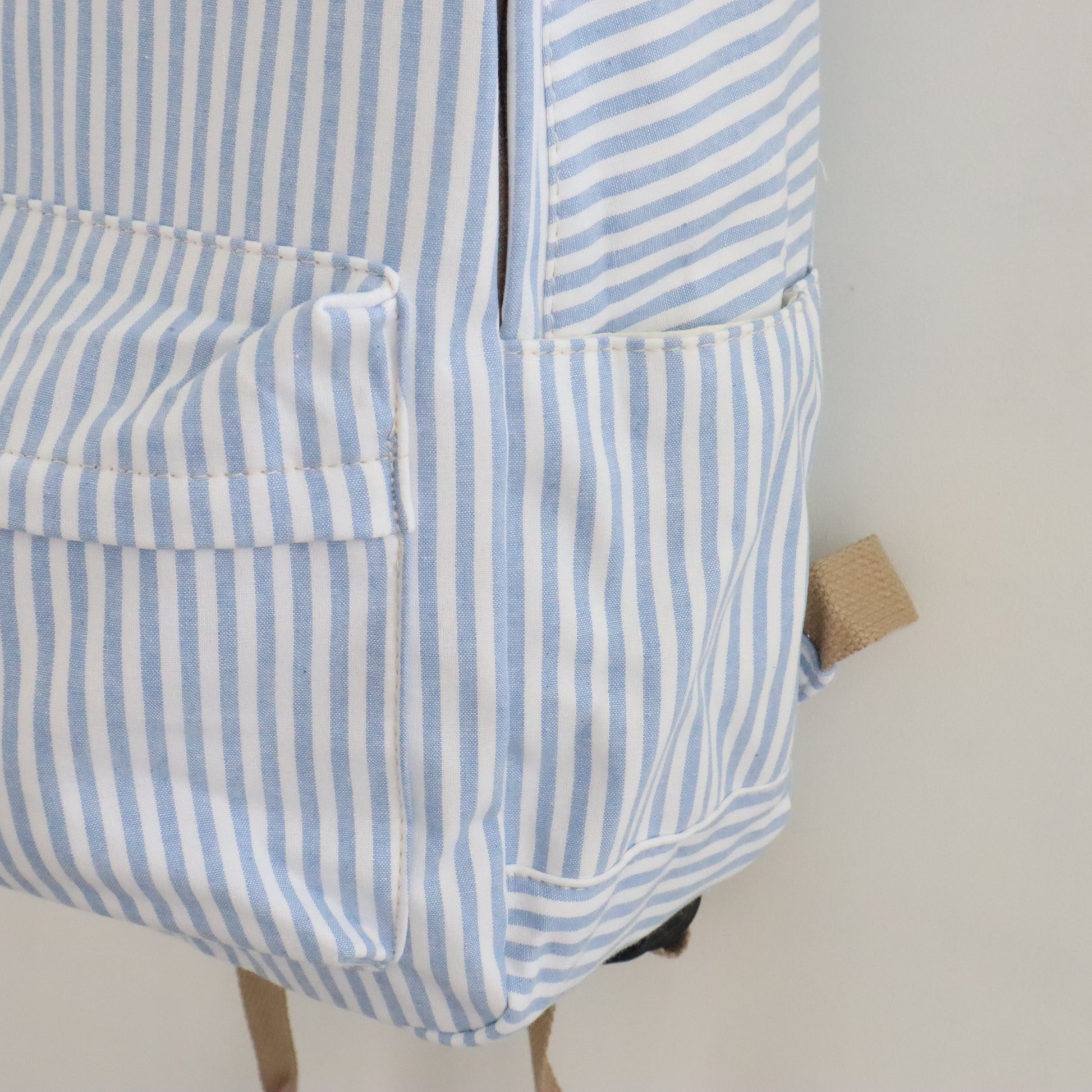 Bags Garden mochila Mochila maxi algodon Raya ancha Azulado Bags Garden Bags Garden