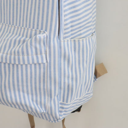 Bags Garden mochila Mochila maxi algodon Raya ancha Azulado Bags Garden Bags Garden