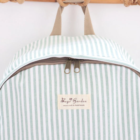 Bags Garden mochila Mochila maxi algodon Raya ancha Mint Bags Garden Bags Garden
