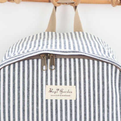 Bags Garden mochila Mochila maxi algodon Raya ancha Negro Bags Garden Bags Garden