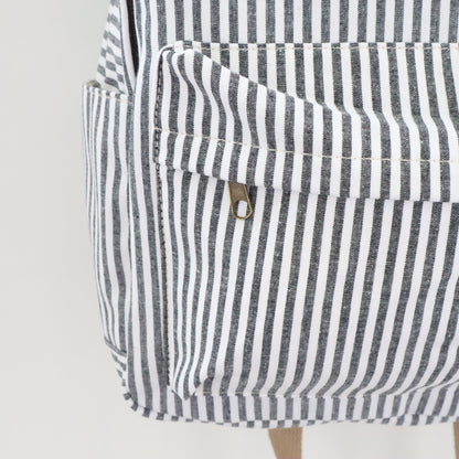 Bags Garden mochila Mochila maxi algodon Raya ancha Negro Bags Garden Bags Garden