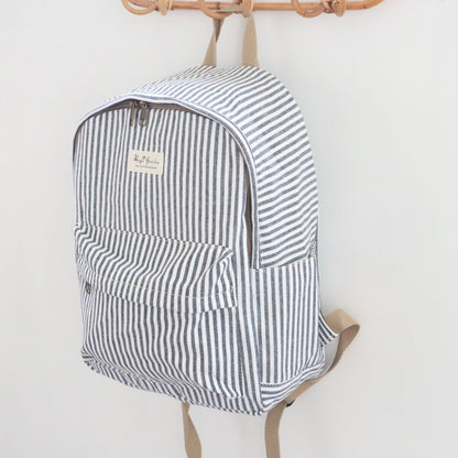 Bags Garden mochila Mochila maxi algodon Raya ancha Negro Bags Garden Bags Garden