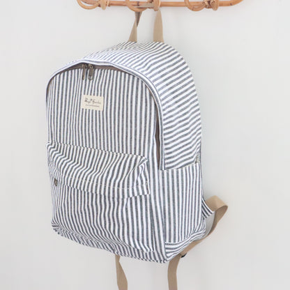 Bags Garden mochila Mochila maxi algodon Raya ancha Negro Bags Garden Bags Garden