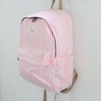 Bags Garden mochila Mochila maxi algodon Raya ancha Rosa Bags Garden Bags Garden