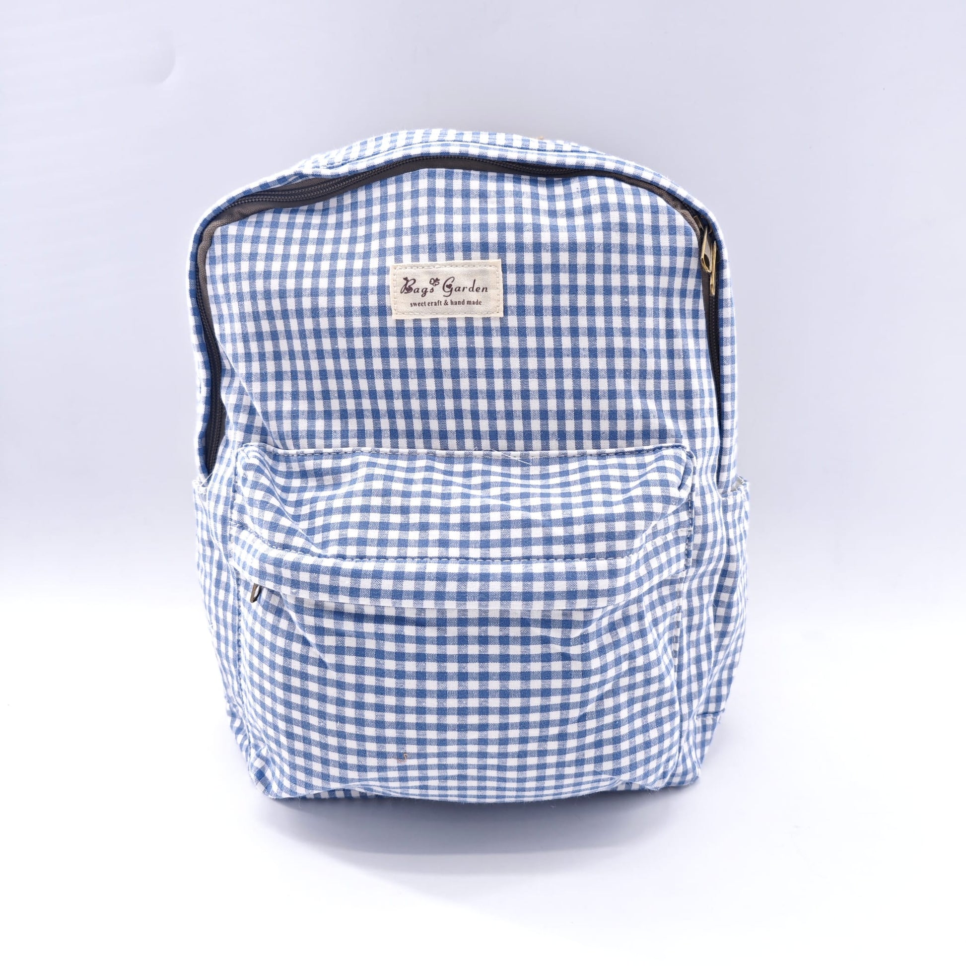 Bags Garden mochila Mochila maxi algodon Vichy Marino Bags Garden Bags Garden