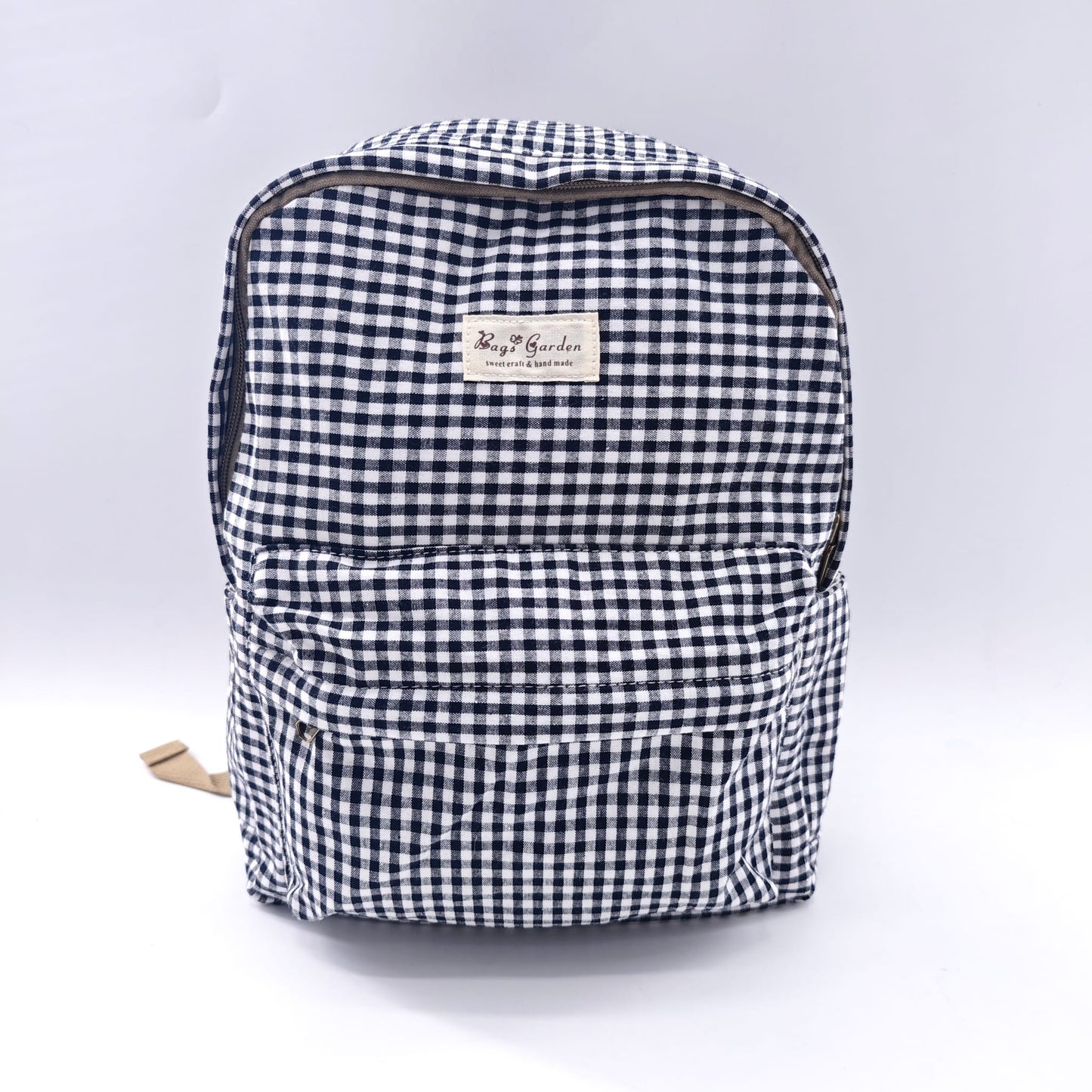 Bags Garden mochila Mochila maxi algodon Vichy Negro Bags Garden Bags Garden