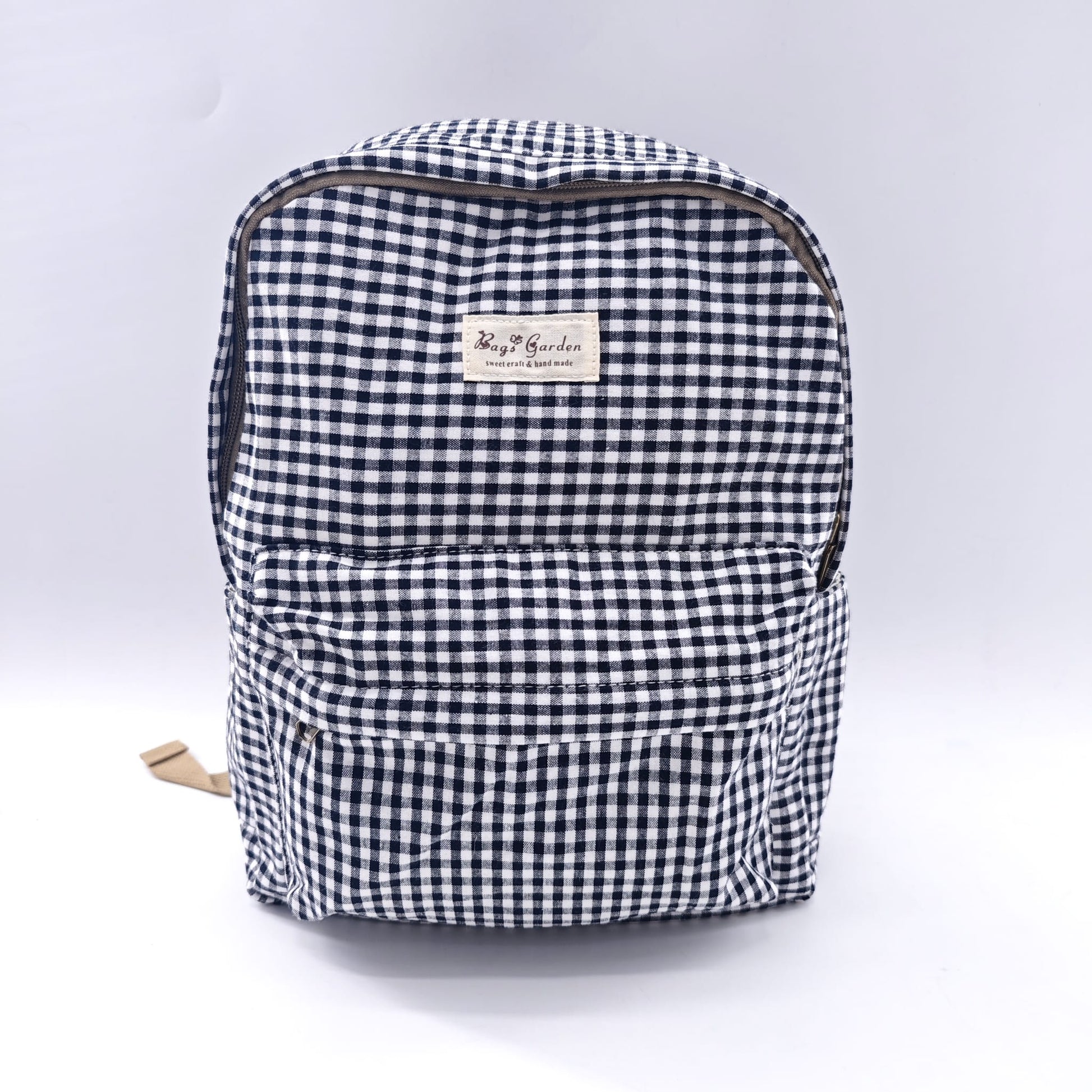 Bags Garden mochila Mochila maxi algodon Vichy Negro Bags Garden Bags Garden